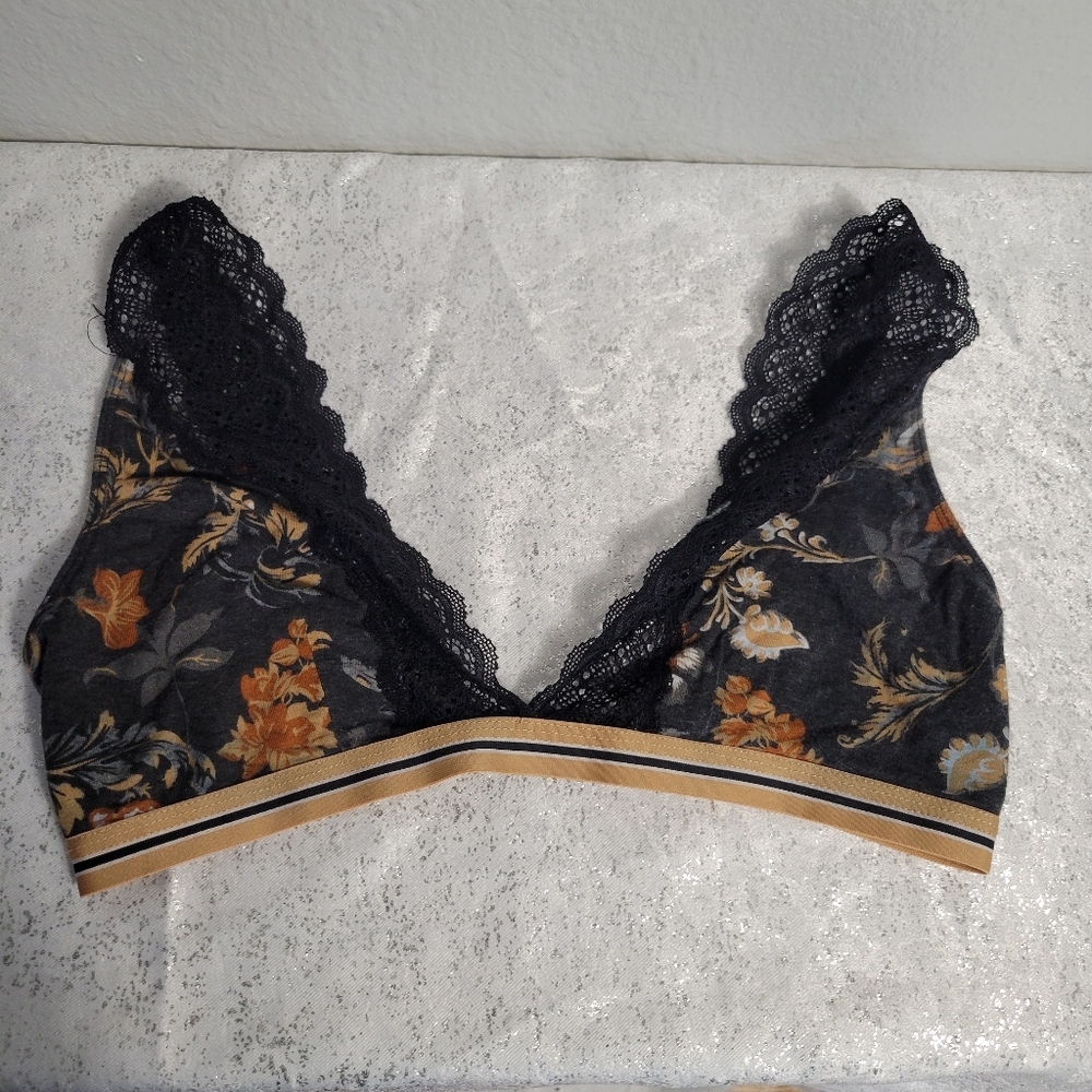 Jockey Black Floral Lace Bra